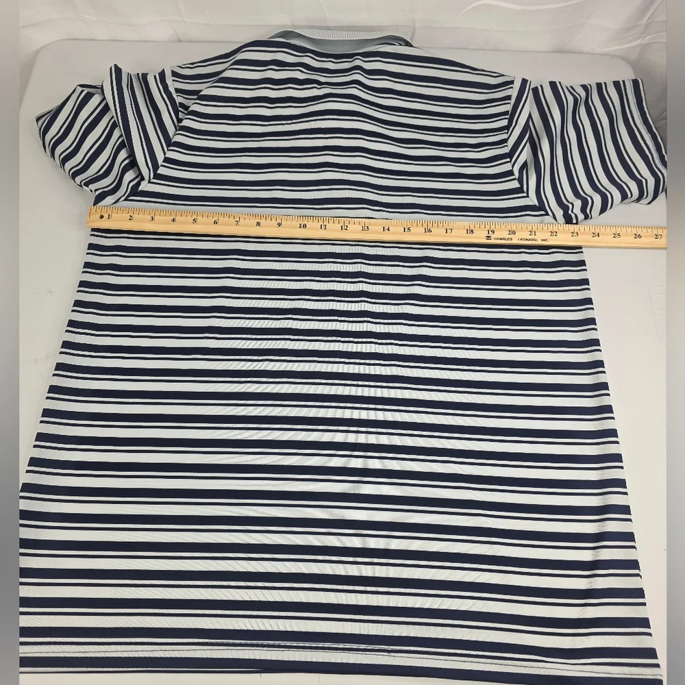 Majestic Minnesota Twins Polo XL Blue Gray Striped Baseball Twin Cities CE-3283 - Picture 5 of 7